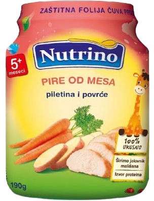 Slika za Kasica od mesa piletinasa povrcem Nutrino 190g
