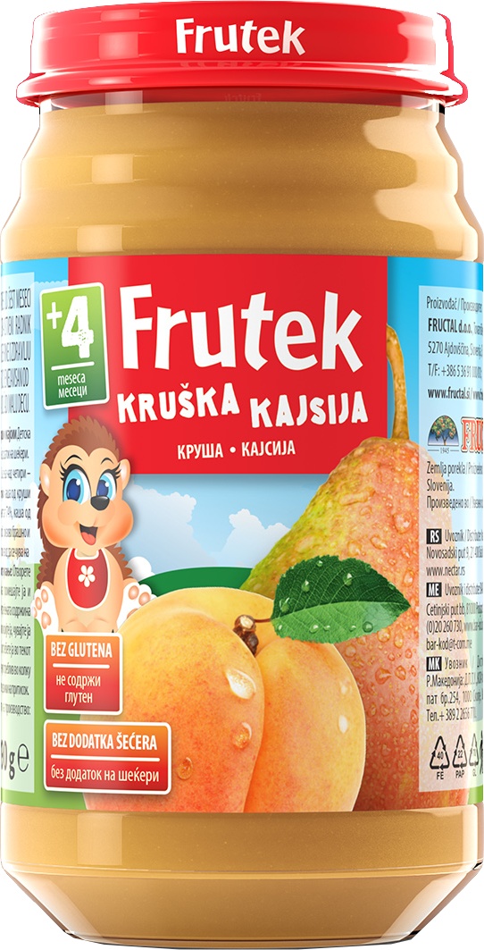 Slika za Frutek kašica kajsija i kruška 190g