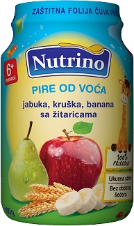 Slika za Kašica jabuka, banana, kruška sa žitaricama Nutrino  190g