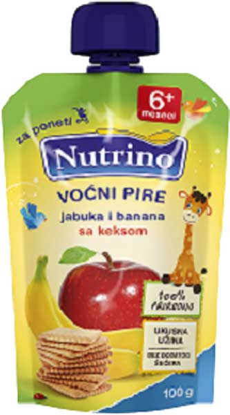 Slika za Kašica od voća Nutrino jabuka banana keks 100g