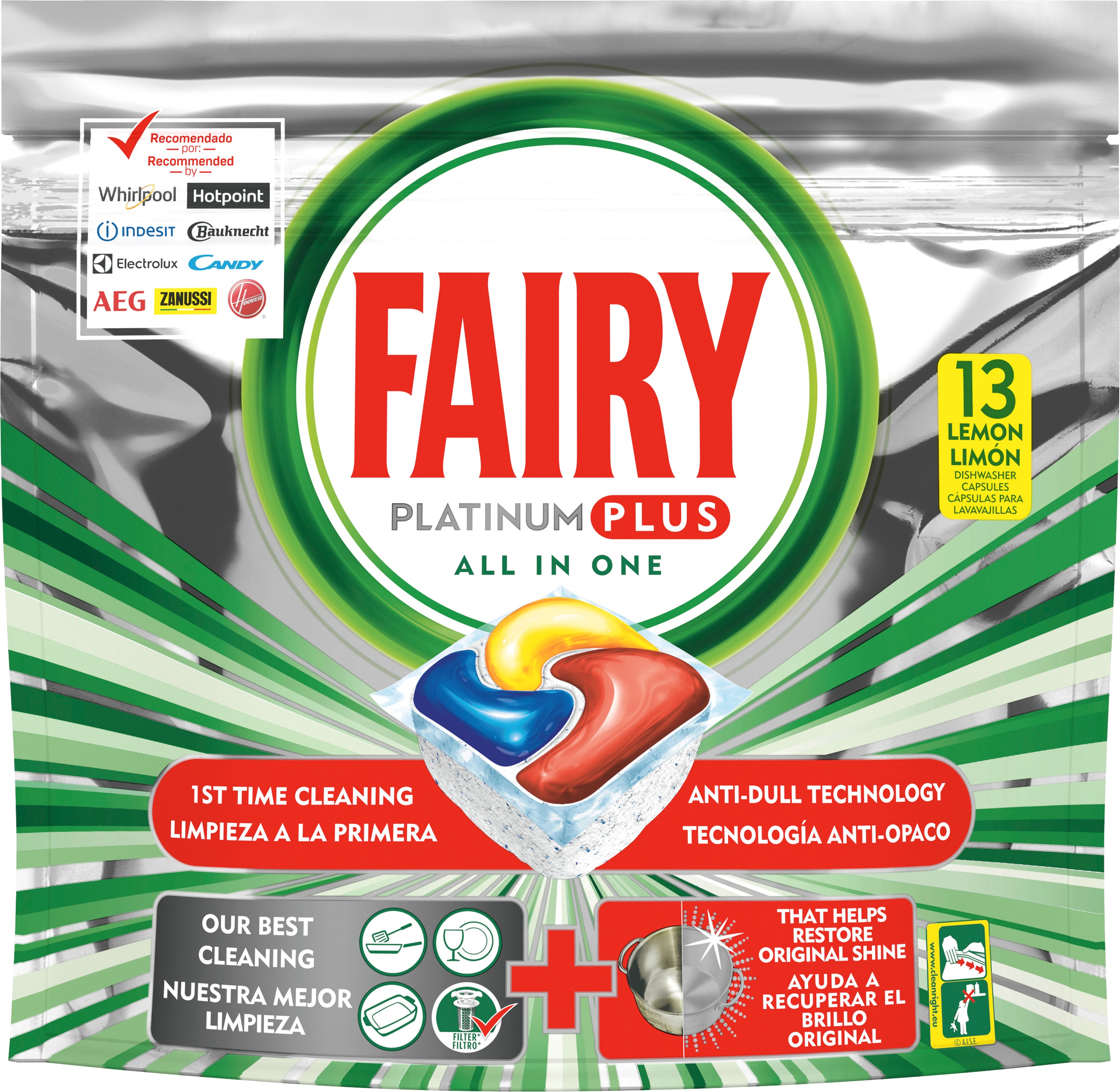 Slika za Tablete za mašinko pranje posuđa Fairy Platinum Plus 13kom