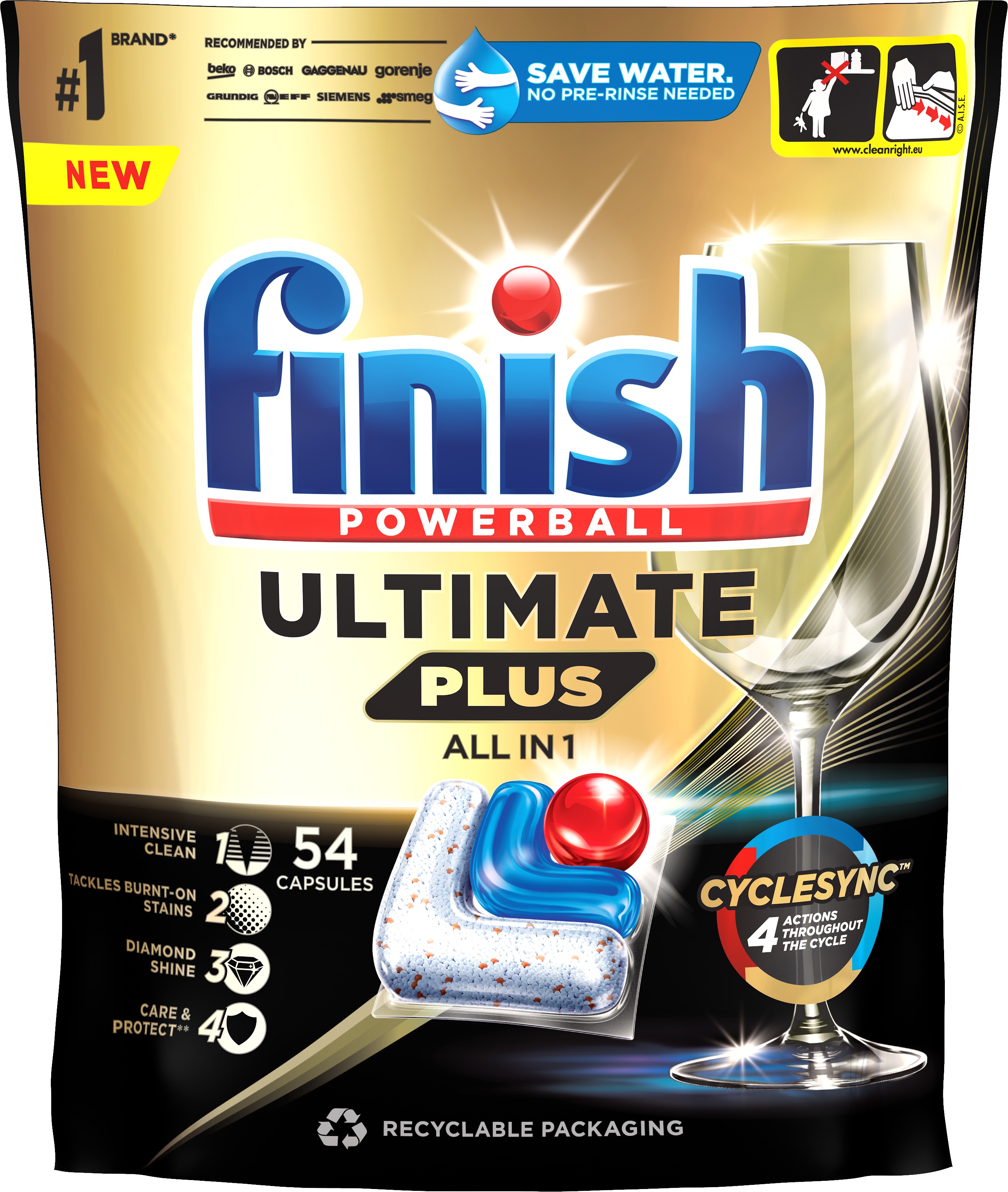 Slika za Tablete za mašinsko pranje posuđa Finish ultimate plus regular 54kom