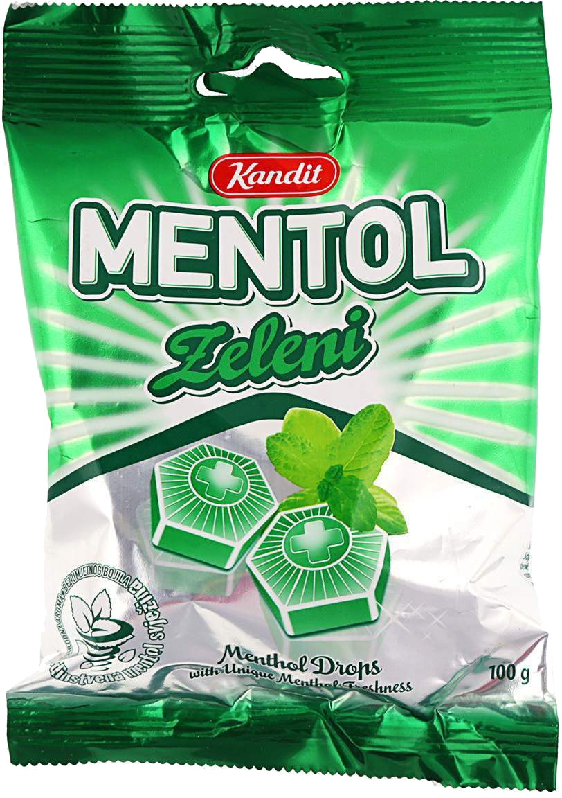 Slika za Bombone Kandi mentol zeleni 100g