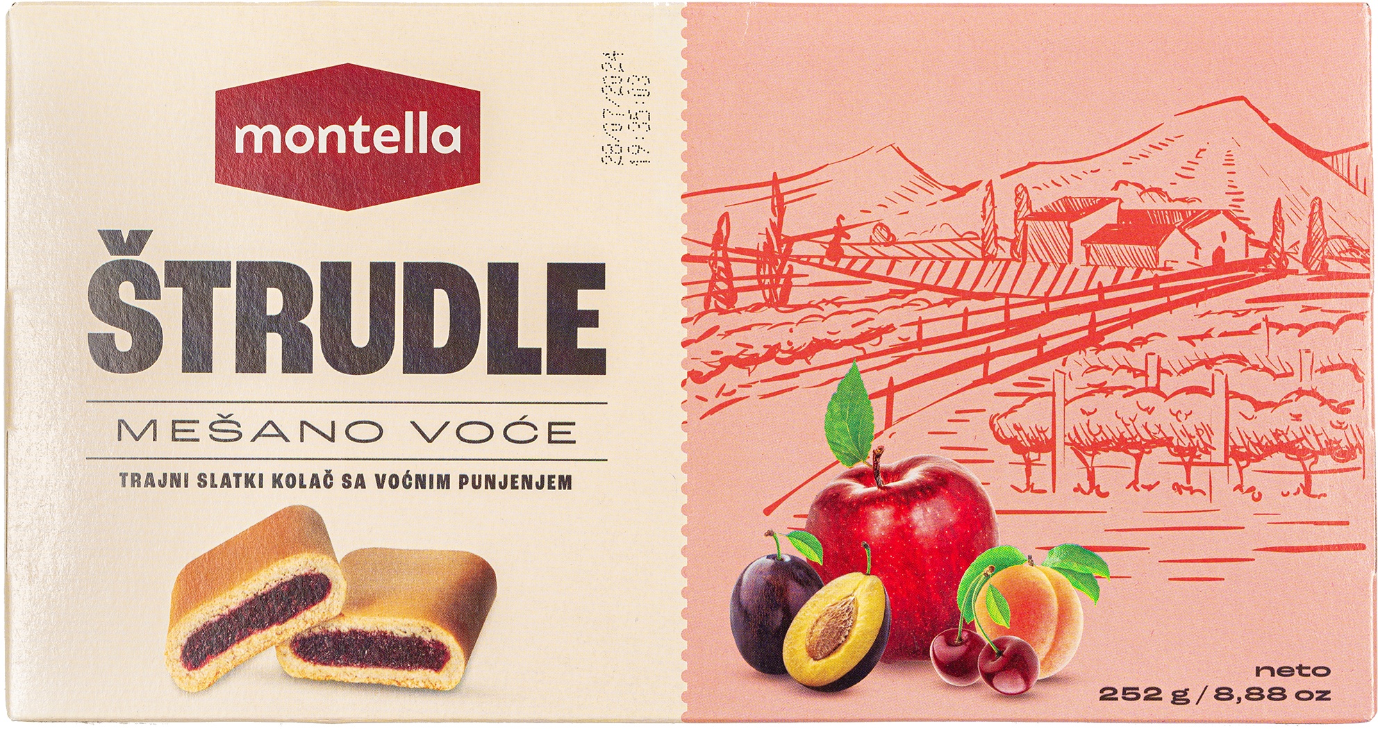 Slika za Štrudle Montella miješano voće 252g