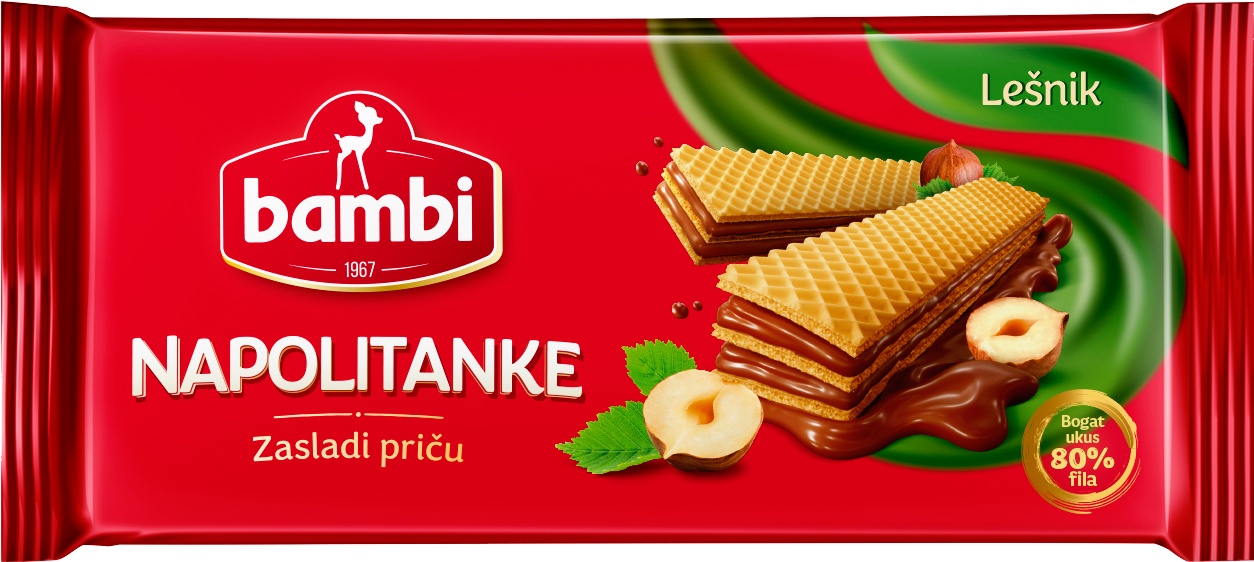 Slika za Napolitanke Bambi lješnik 185g