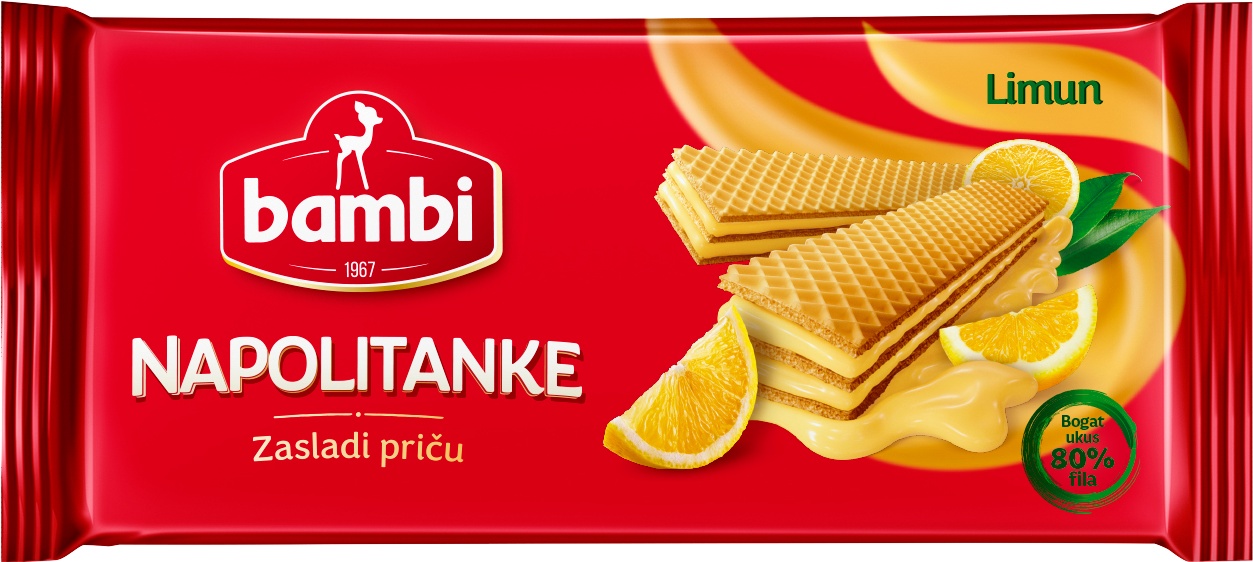 Slika za Napolitanke Bambi limun 185g