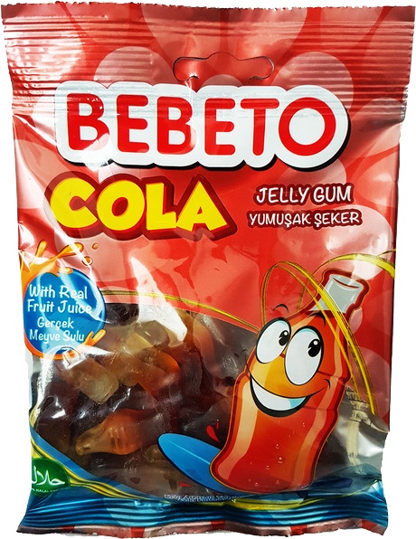 Slika za Gumeni bomboni Bebeto drink cola 80g