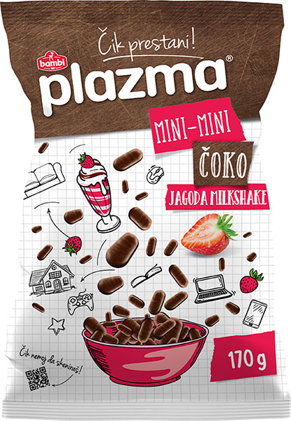Slika za Keks Plazma mini mini čoko jagoda milkshake 170g