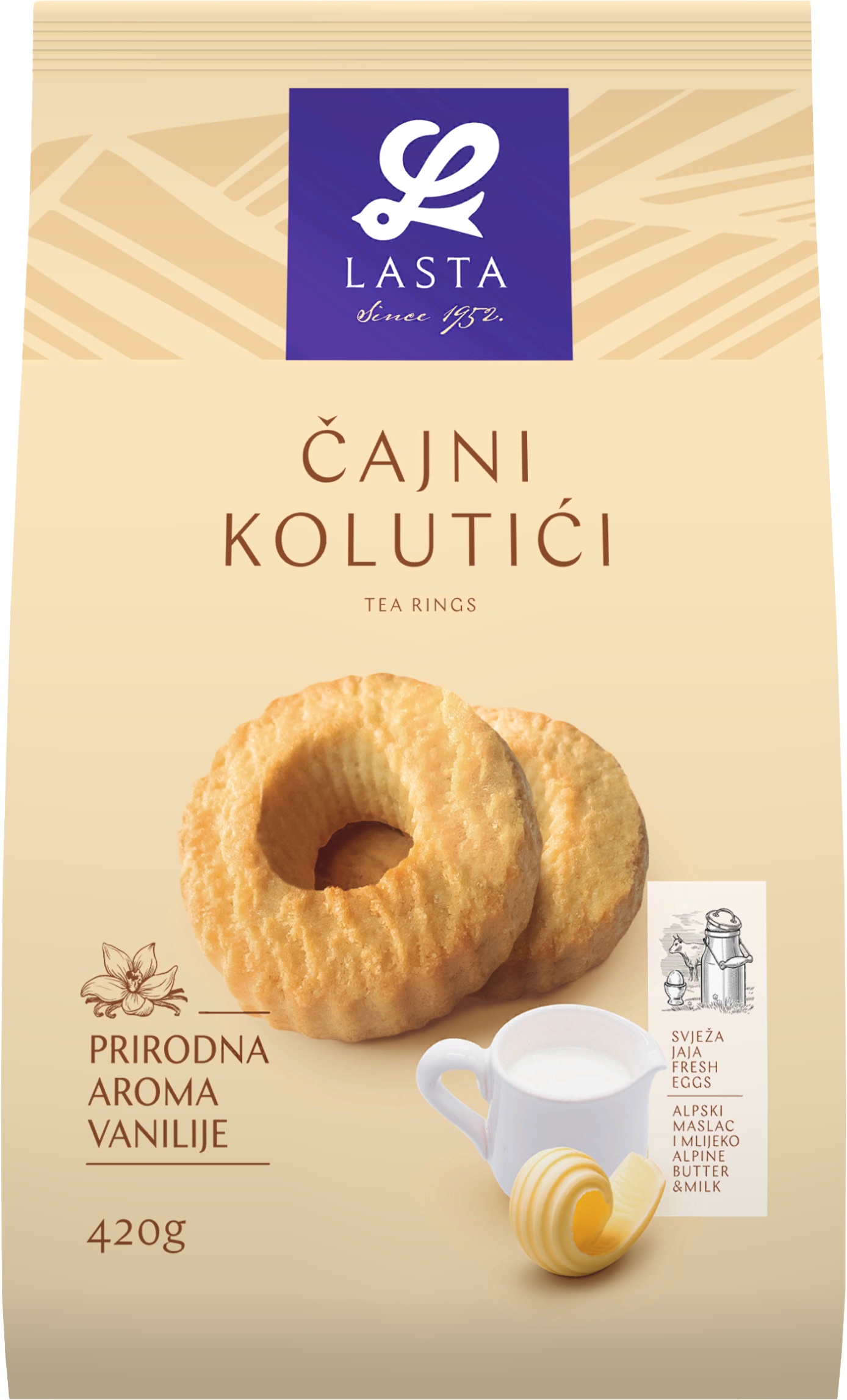 Slika za Čajni kolutići Lasta classic 420g