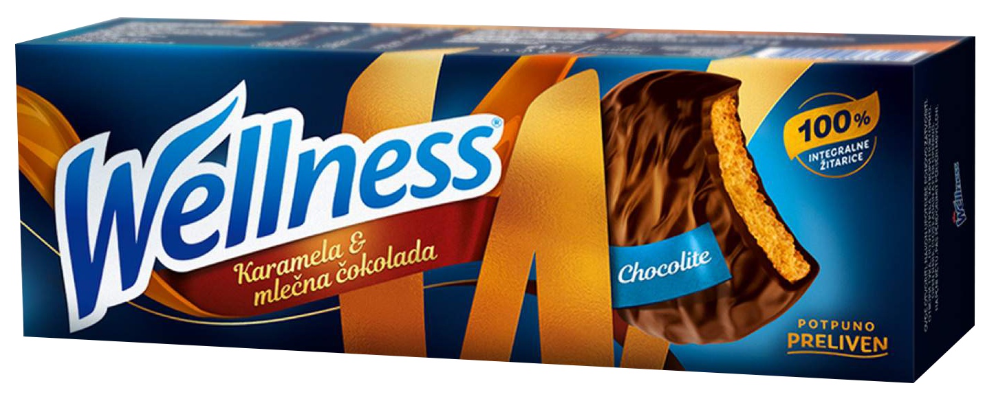 Slika za Integralni keks Wellness karamel preliv čokolada 185g