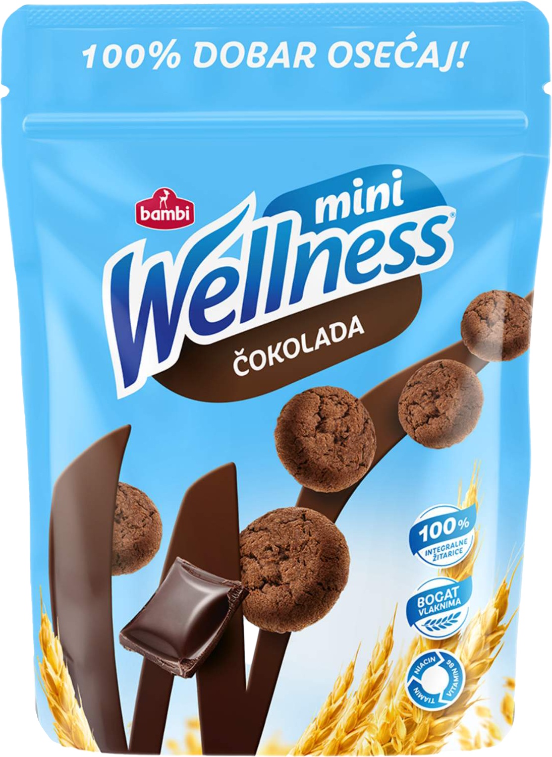 Slika za Integralni keks Wellness mini čokolada 70g