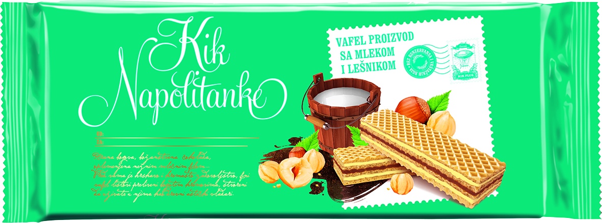 Slika za Napolitanke Kik lješnik mlijeko 175g