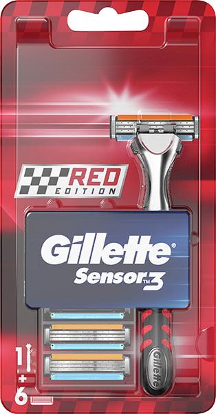 Slika za Jednokratni brijač Hybrid Gillette sensor red 6kom