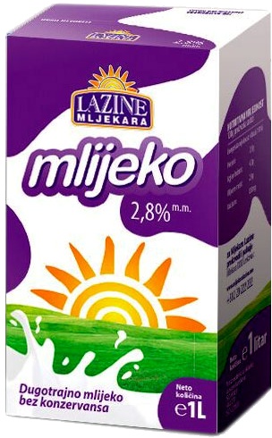 Slika za Mlijeko Lazine 2.8%mm 1l