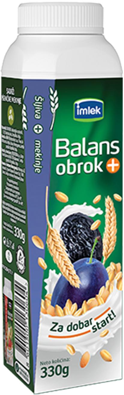 Slika za Jogurt Balans+obrok šljiva i žitarice 330g