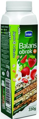 Slika za Jogurt Balans+obrok jagode i 4 vrsta žitarica 330g