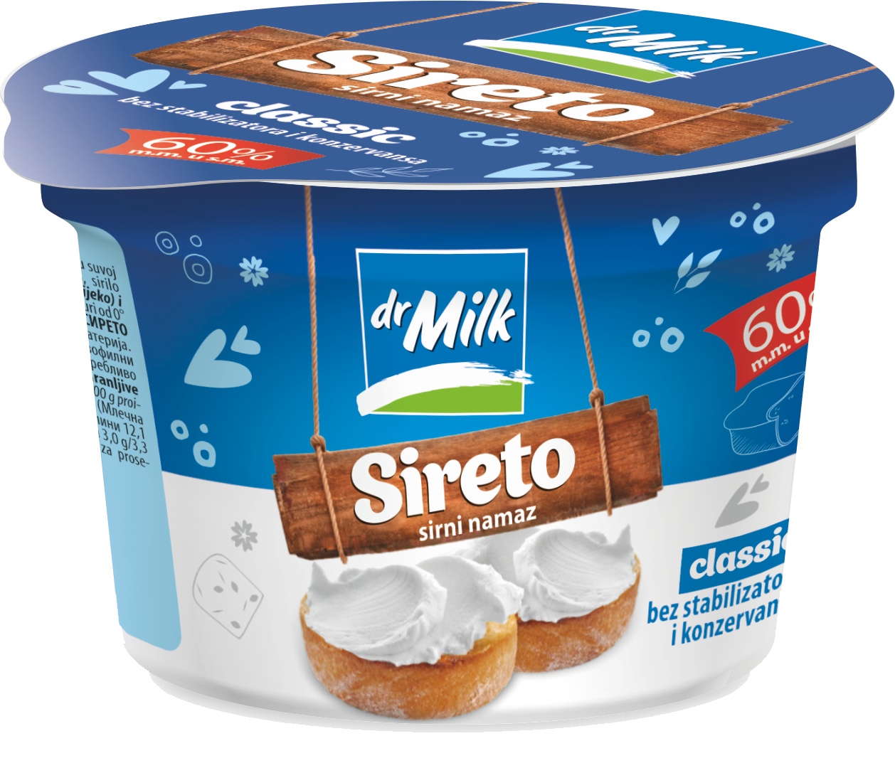 Slika za Sirni namaz naturalni Dr.Milk 200g