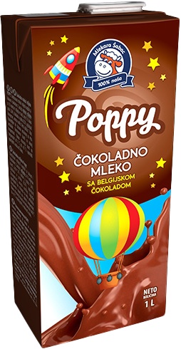 Slika za Čokoladno mlijeko Poppy Mljekara Šabac 1l