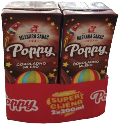 Slika za Čokoladno mlijeko Poppy 2x200ml