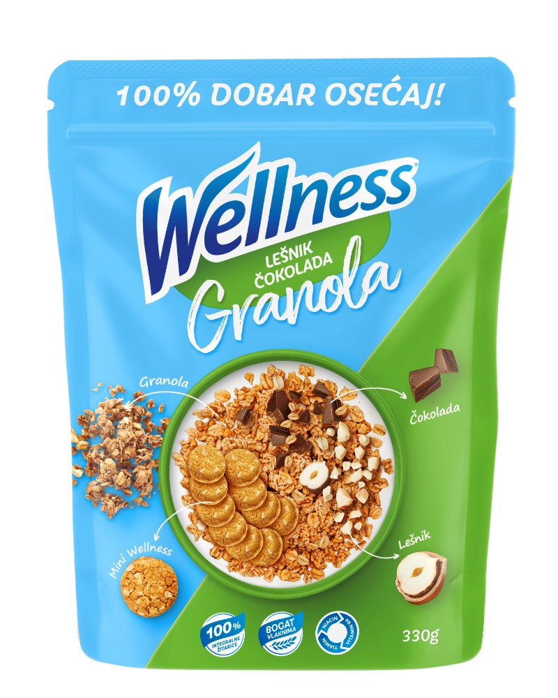 Slika za Musli granola Wellnes čokolada i lješnik 330g