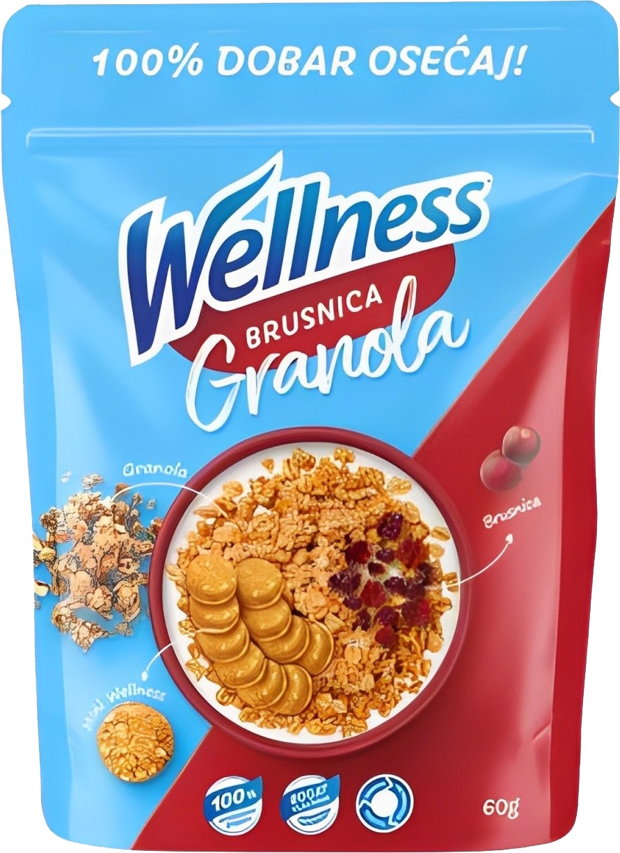 Slika za Musli granola Wellnes brusnica 60g