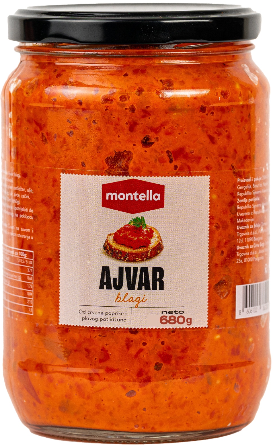 Slika za Ajvar Montella blagi 680g   