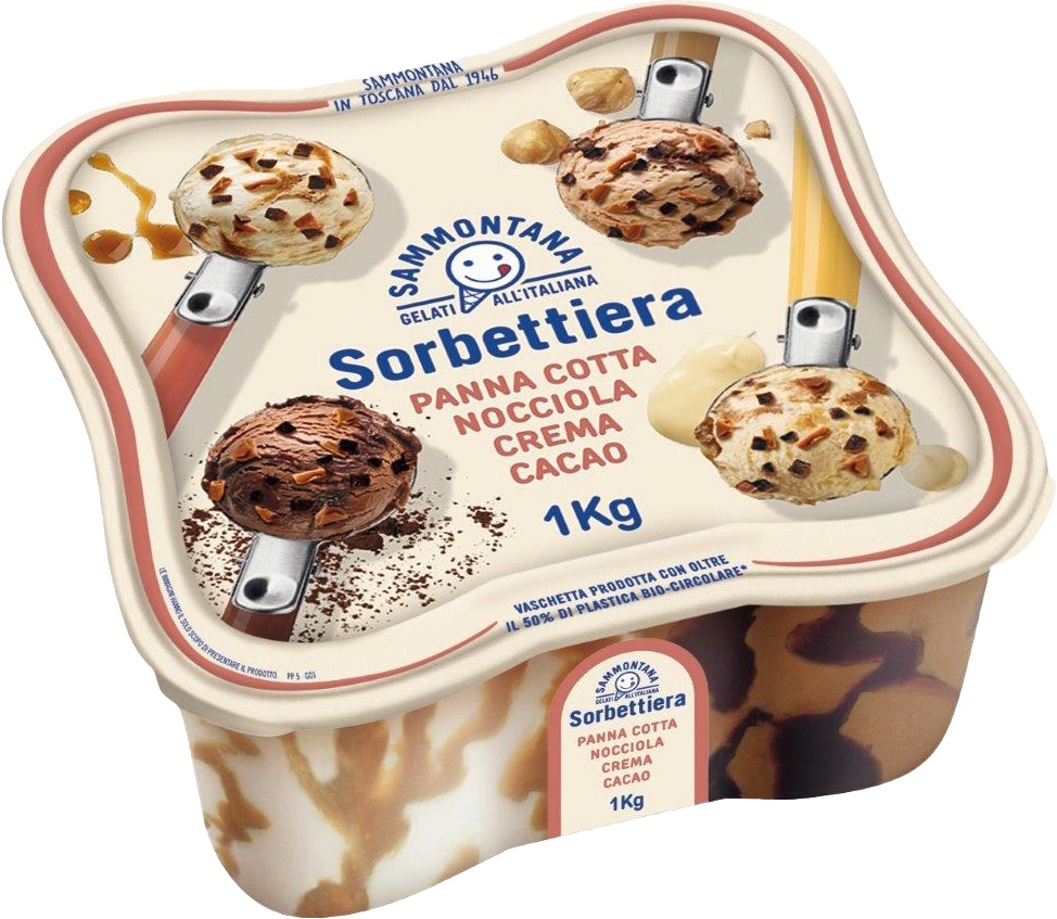 Slika za Sladoled Sorbettie panna cotta, lješnik krema i čokolada 1650ml 