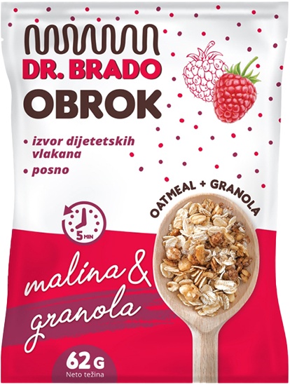 Slika za Obrok Dr.Brado malina granola 62g