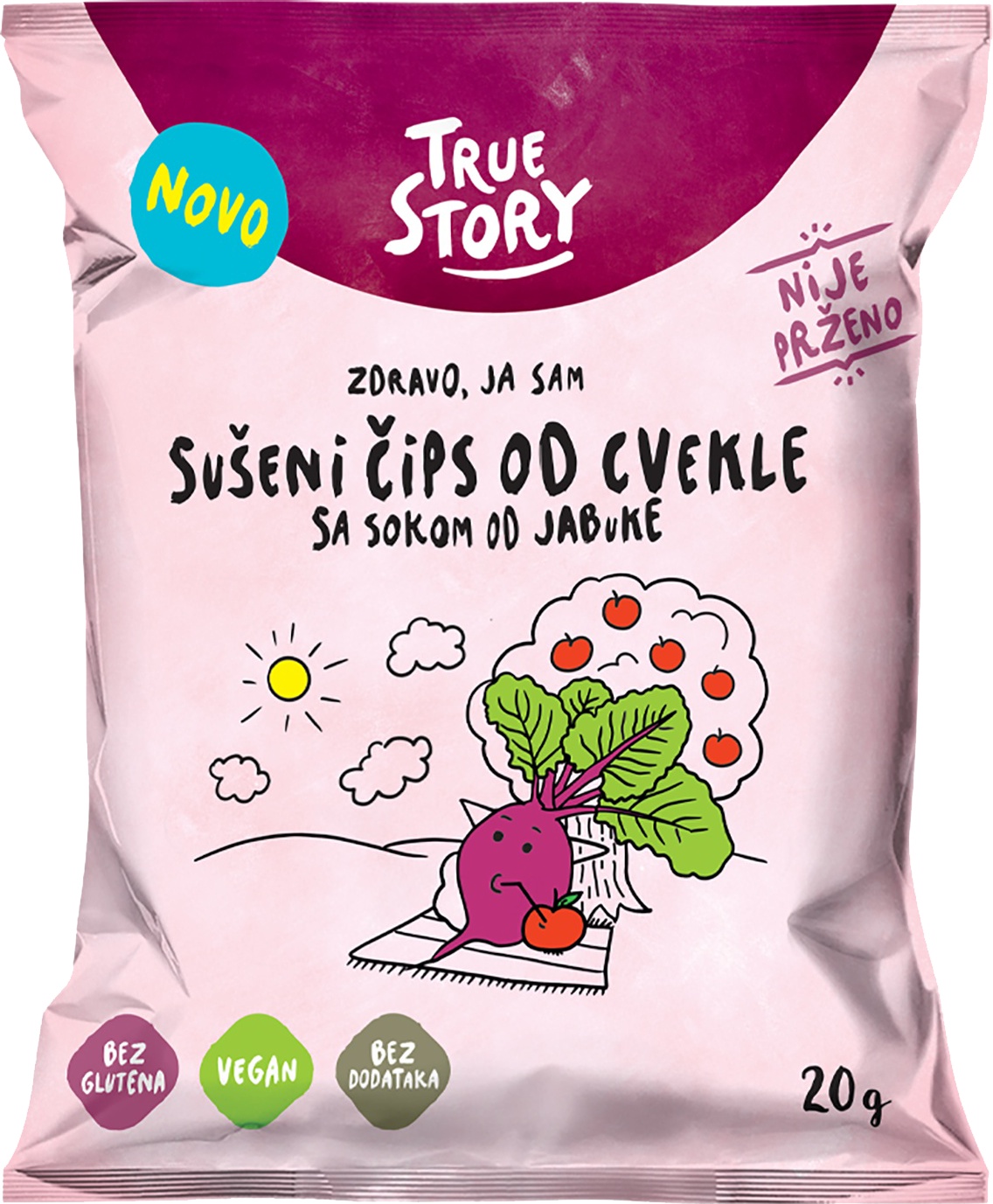 Slika za Sušeni čips od cvekle sa sokom od jabuke 20g