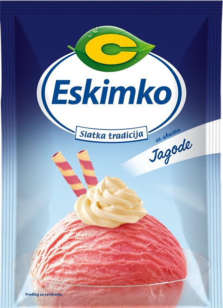 Slika za Sladoled u prahu Eskimko jagoda 80g
