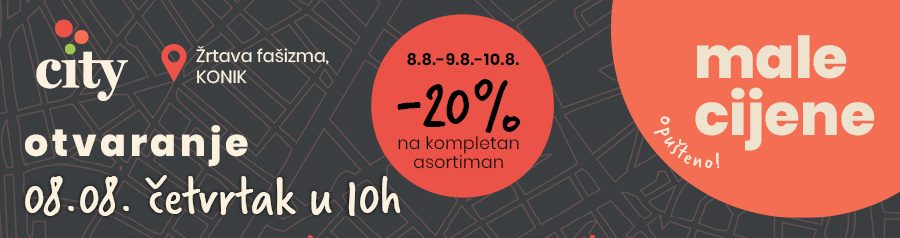 Ne propustite otvaranje još jednog City marketa 8.avgusta - popusti, pokloni i iznenađenja!