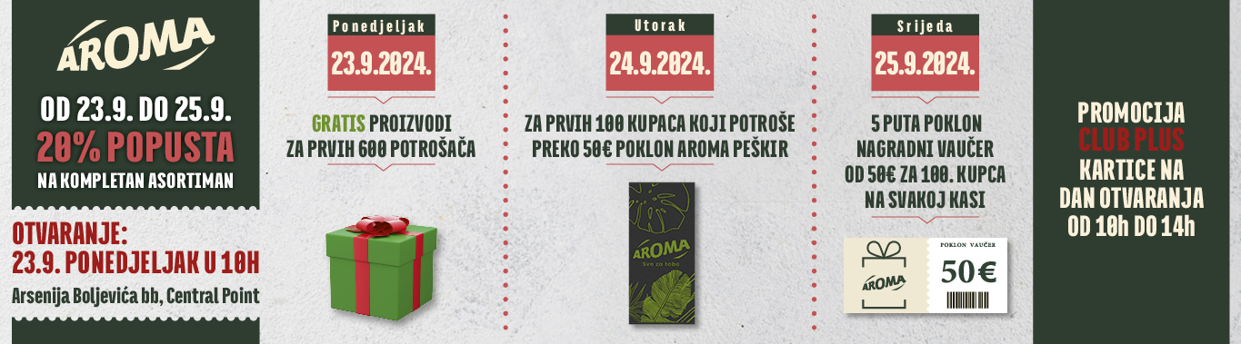 Uskoro – novi Aroma market u Central Pointu