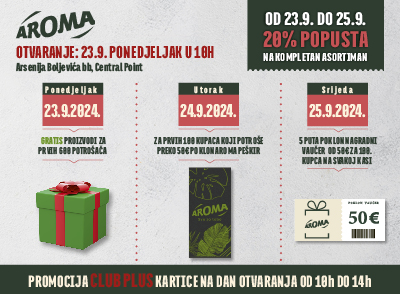 Otvoren novi Aroma market u Central Pointu